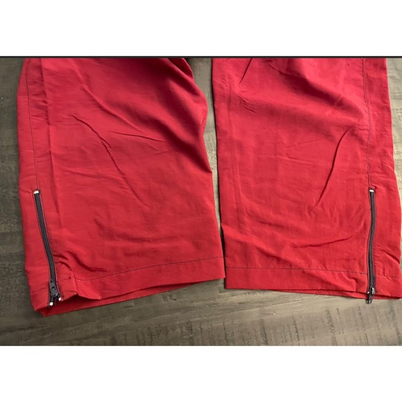 Instant Action Vintage 90's Maroon Nylon Short Wind Pants Sz M - Picture 7 of 11